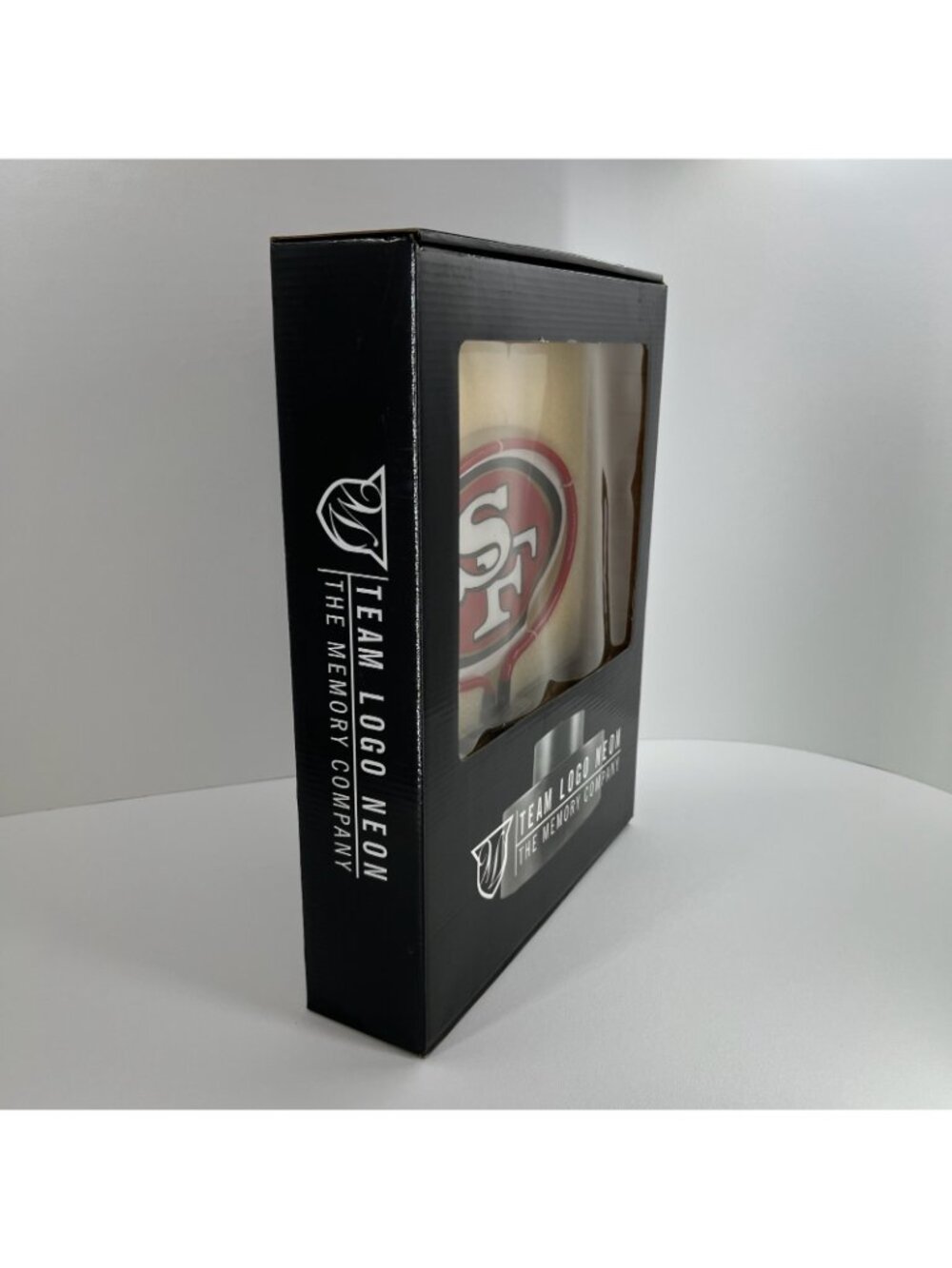 The Memory Company NFL San Francisco 49ers Glass Neon Team Logo Desk Lamp Boxed - Picture 2 of 13